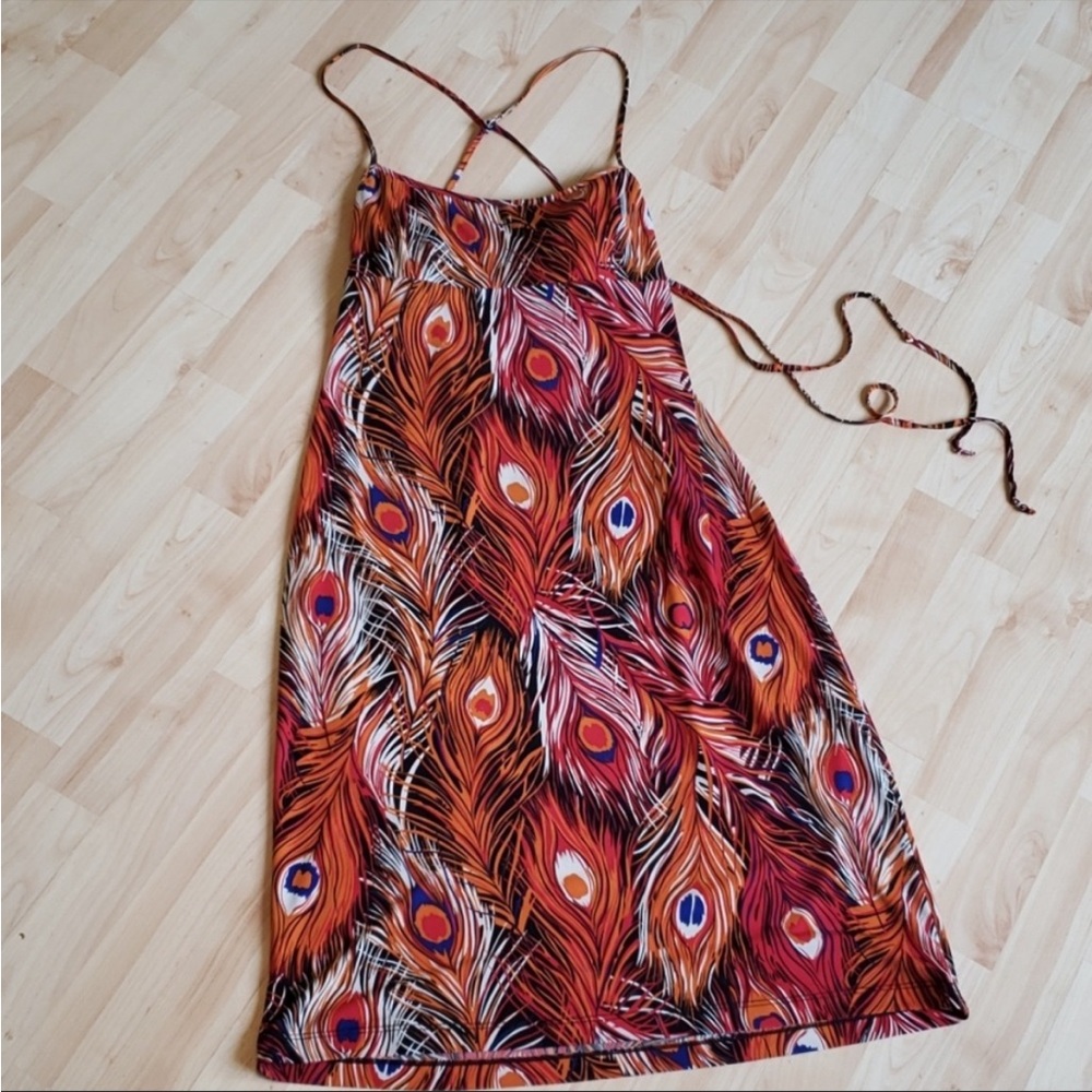 BCBG Peacock midi dress